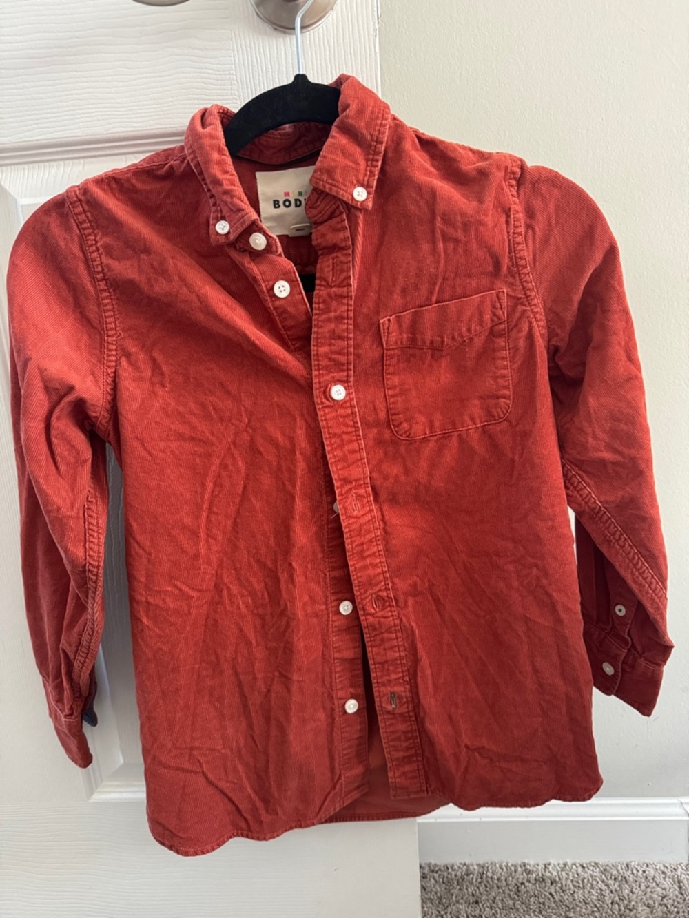 Boden Burnt Orange Corduroy Button-Down Shirt